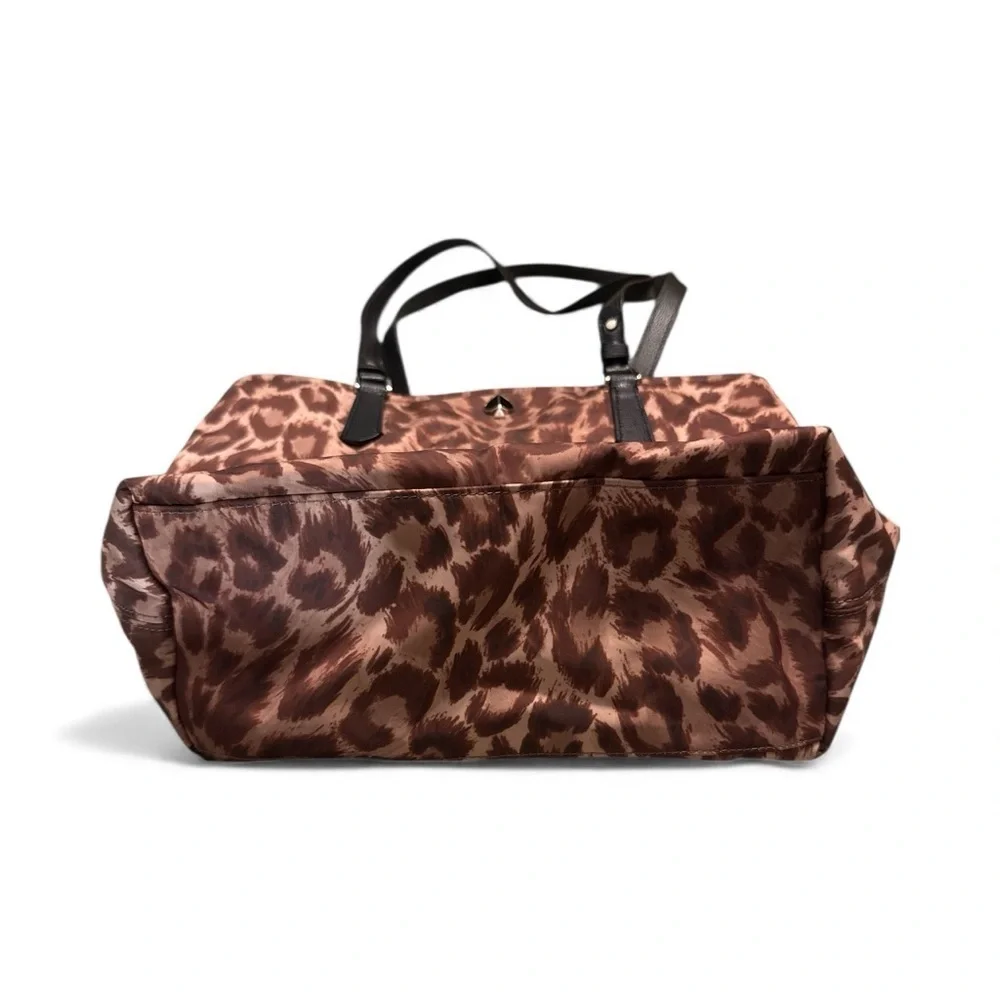 KATE SPADE Leopard Print Tote Bag with Black Straps